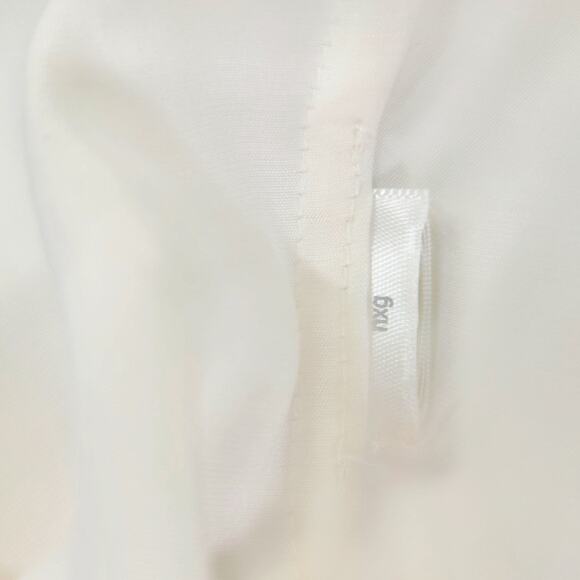 Chico’s Cream Snap Front Blouse Sz 3 XL 16 V Neck Long Sleeve Minimalist Chic - Picture 4 of 6